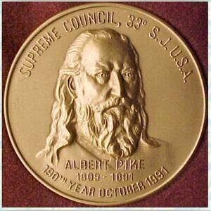 ALBERT PIKE MASONIC MEDAL 50TH ANNIVERSARY MOUNT RUSHMORE